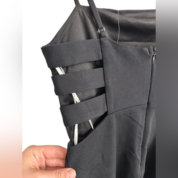 NWT Lulu's Chic Black Mini Dress Size L - Picture 3 of 5